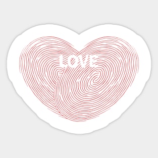 Love Print Sticker